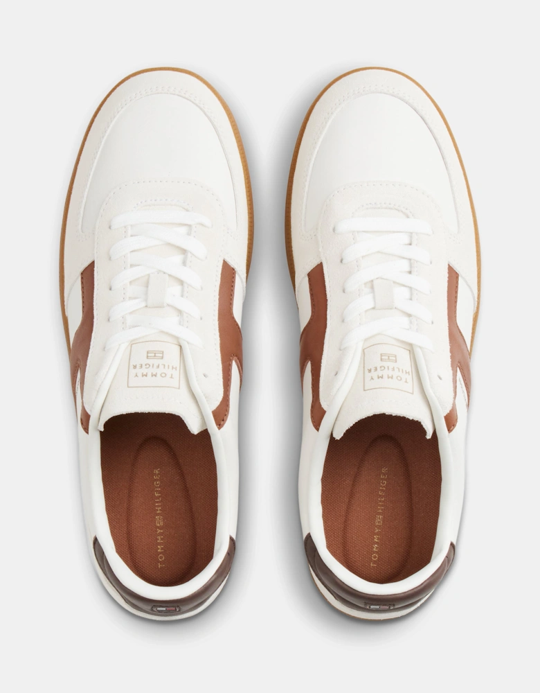 Tommy Hilfiger TH Tribeca Mix Mens Trainers - Ecru