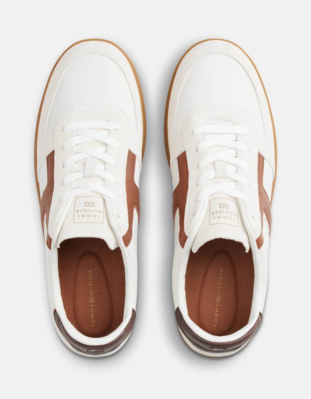 Tommy Hilfiger TH Tribeca Mix Mens Trainers - Ecru