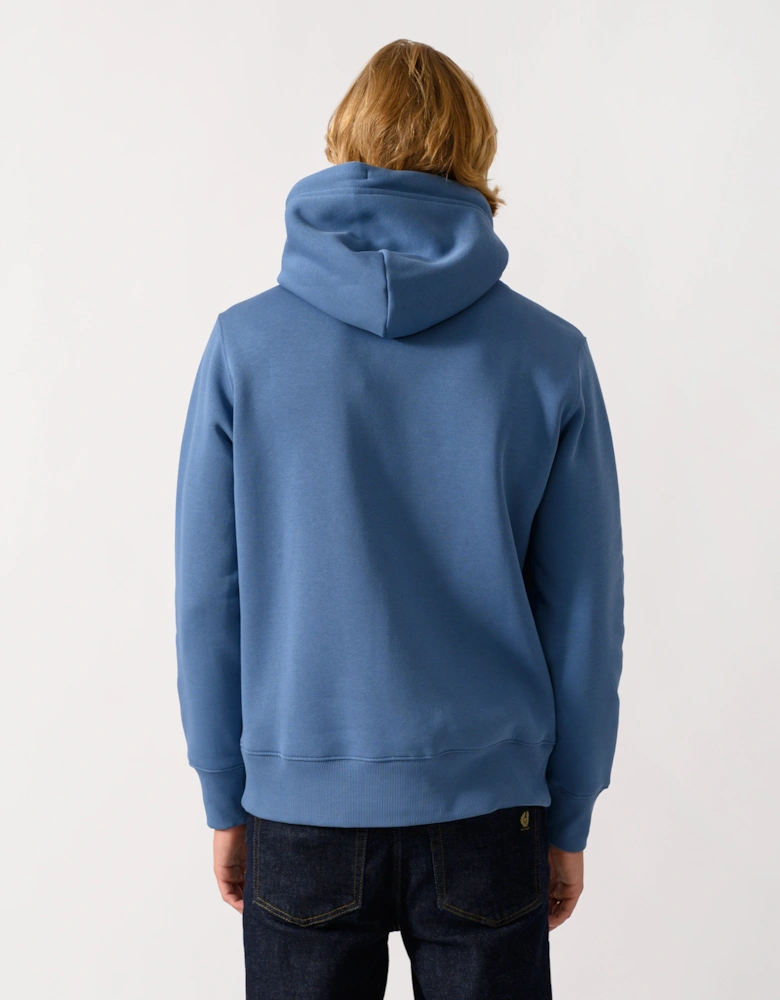 GANT Mens Regular Fit Shield Logo Pullover Hoodie - 476 Blue Horizon