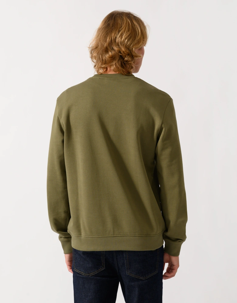 HUGO Diragol212 Label Logo Mens Sweatshirt - Open Green 389
