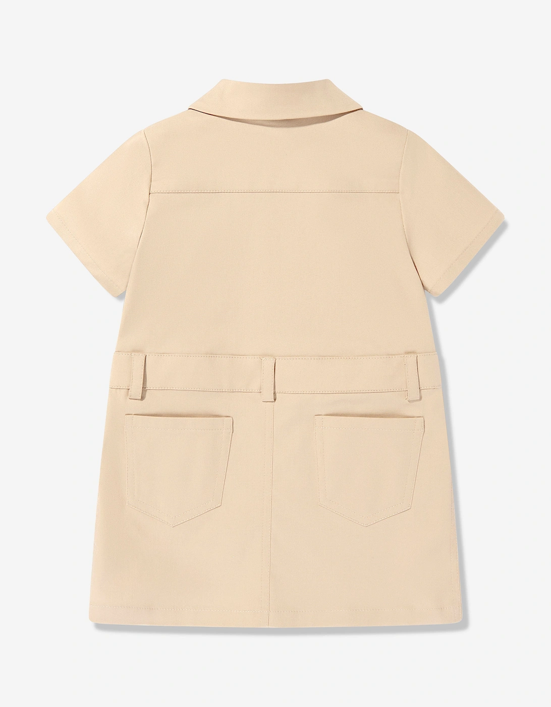 Fendi Baby Girls Bear Pocket Dress in Beige