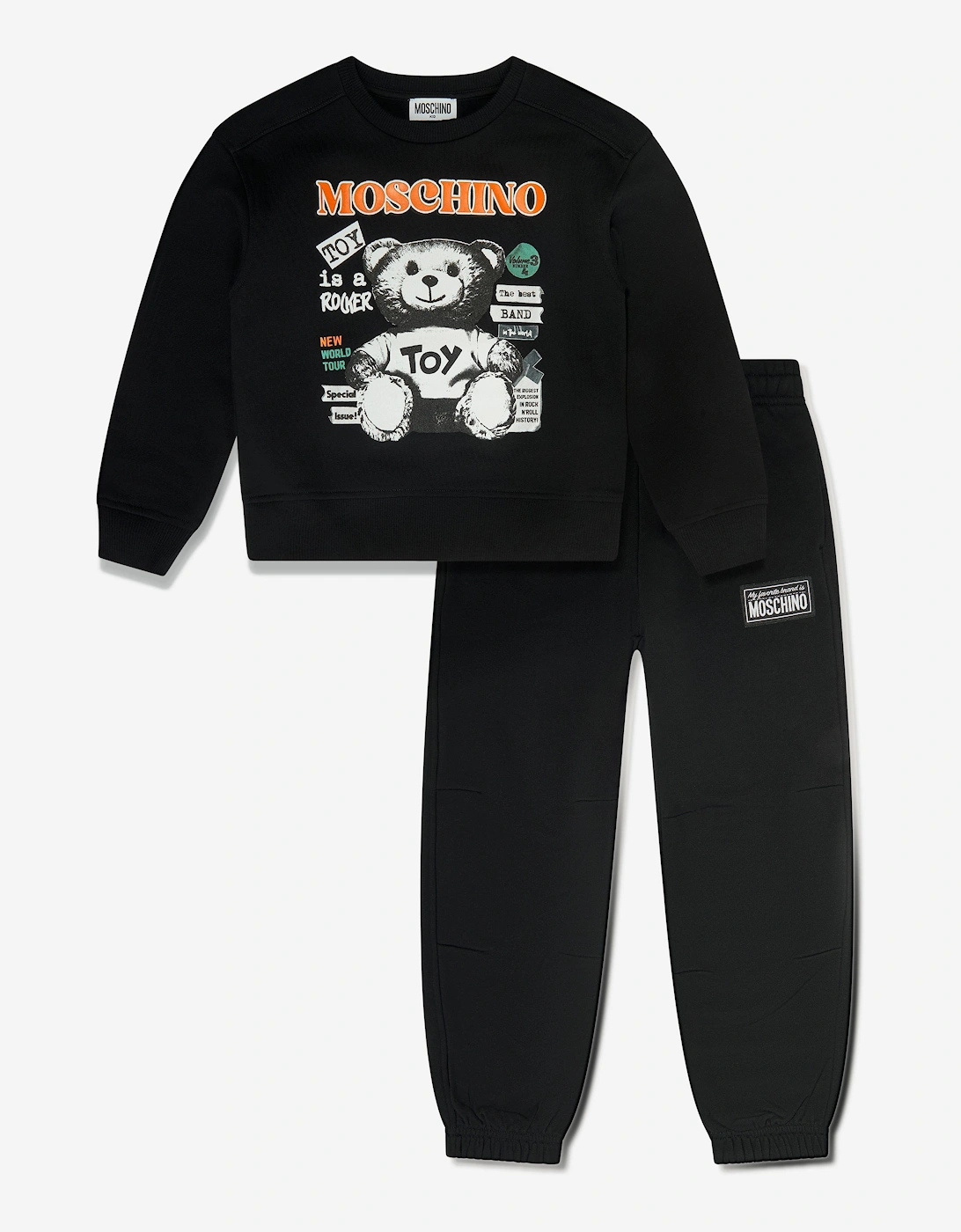 Moschino Kids Teddy Bear Logo Tracksuit in Black