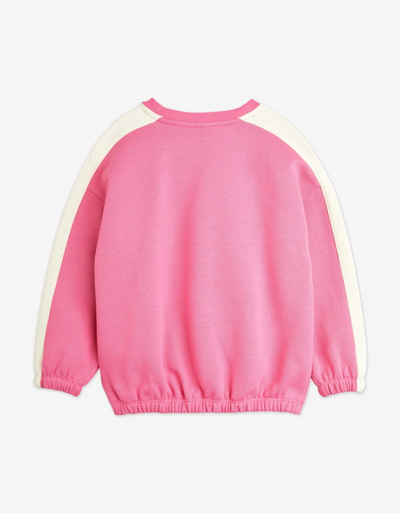 Mini Rodini Girls Society Sweatshirt in Pink