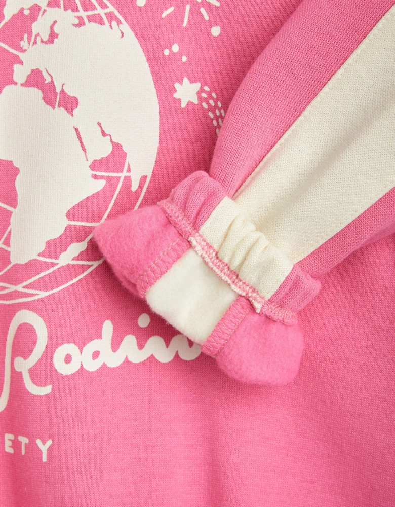Mini Rodini Girls Society Sweatshirt in Pink