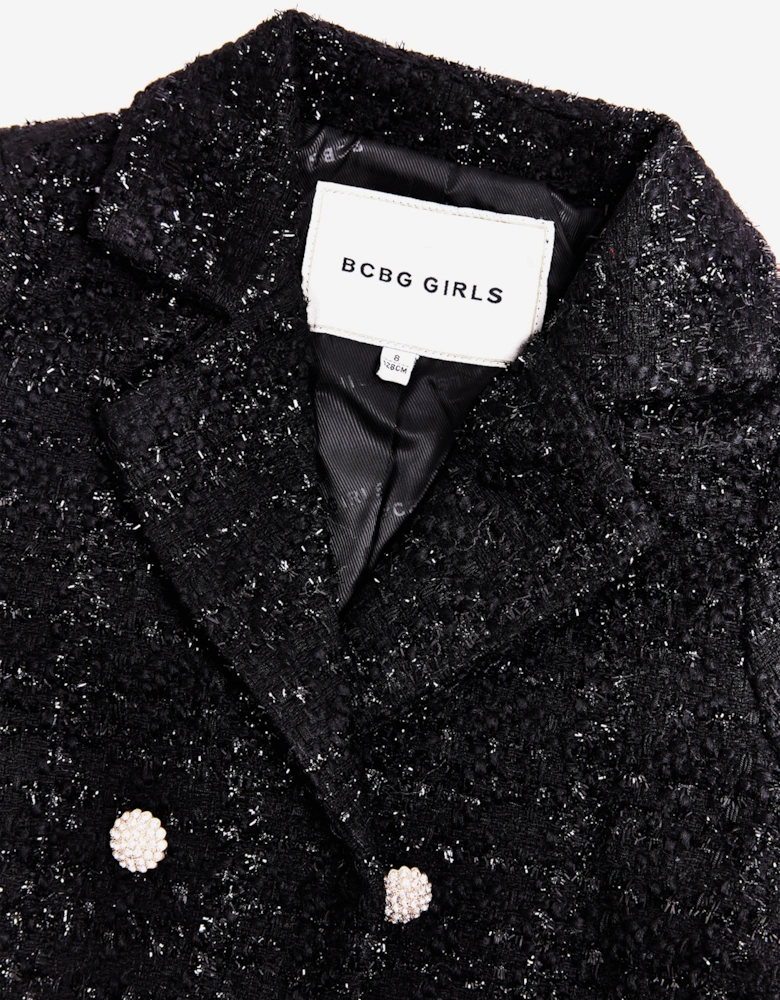 BCBG Girls Tweed Blazer in Black