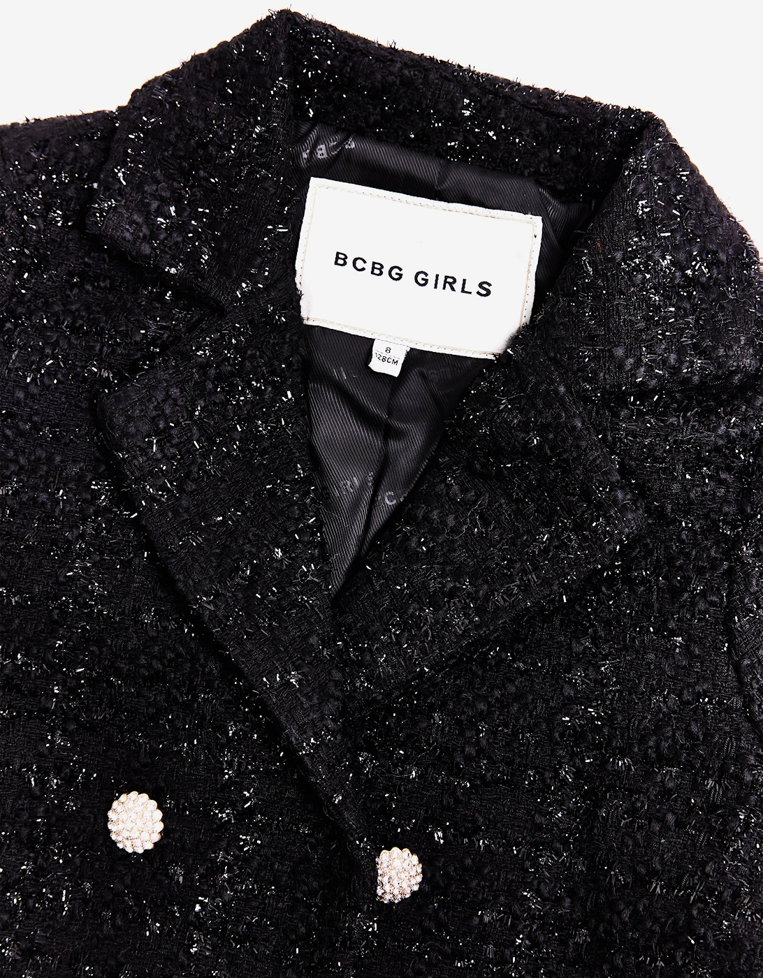 BCBG Girls Tweed Blazer in Black