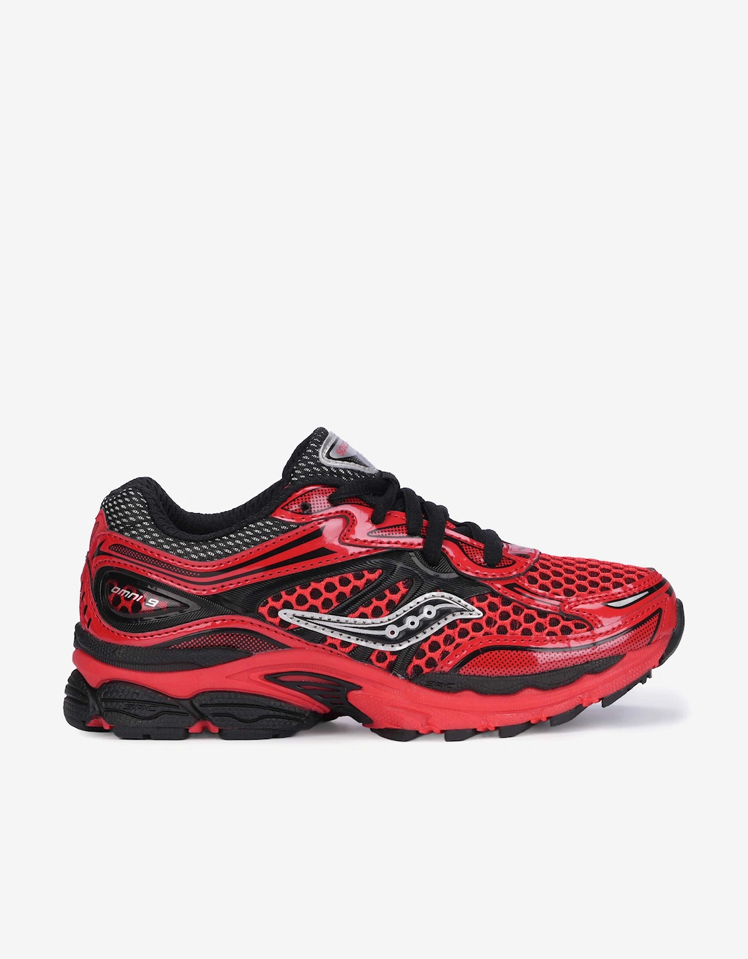 Girl's Saucony Kids OMNI 9 Trainers in Red - Size: EU 33.5 uk 1