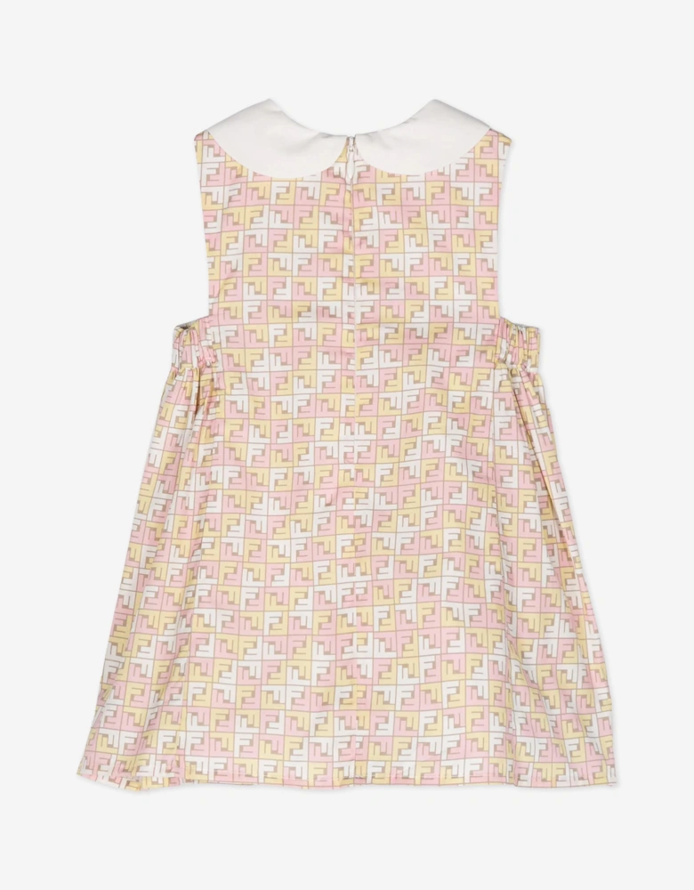 Fendi Baby Girls Micro Logo Dress in Multicolour