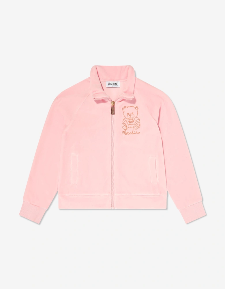 Moschino Girls Teddy Bear Logo Tracksuit in Pink
