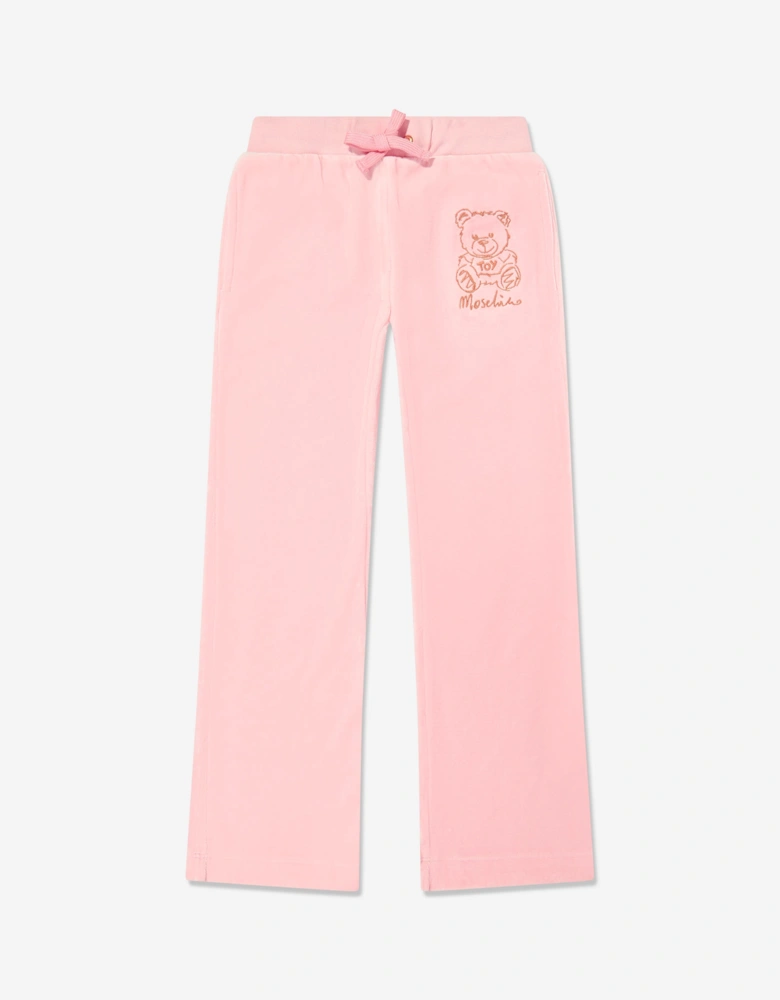 Moschino Girls Teddy Bear Logo Tracksuit in Pink