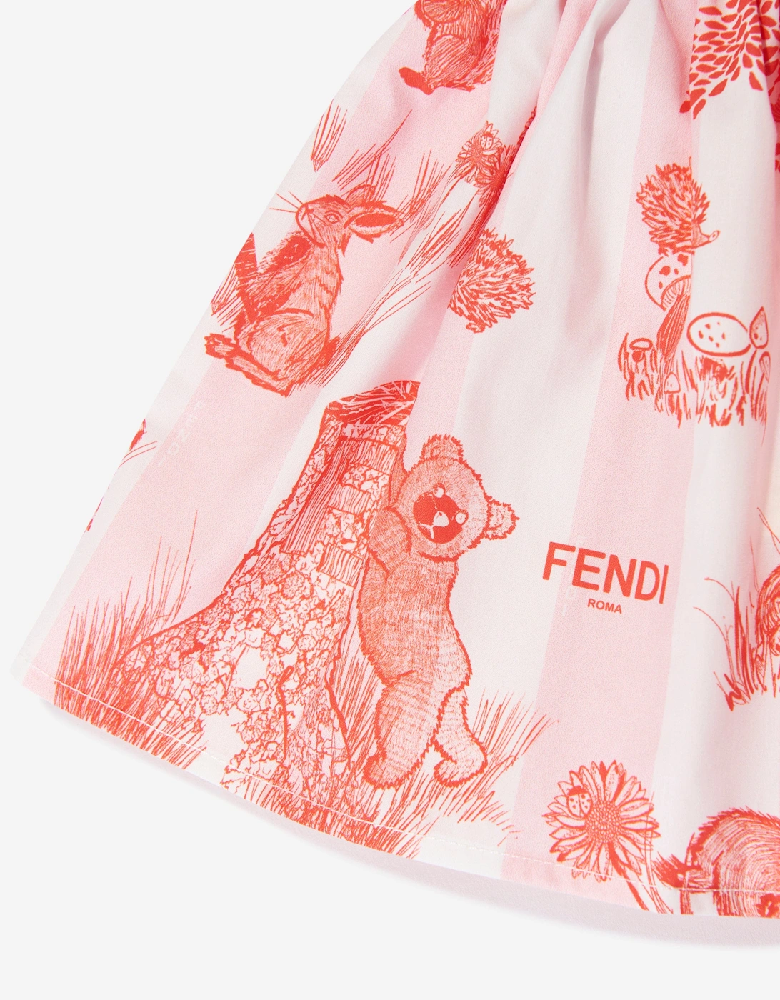 Fendi Baby Girls Beijing Forest Skirt in White