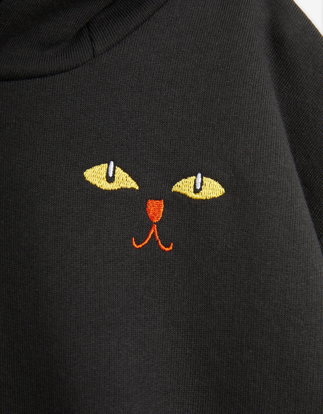 Mini Rodini Kids Cats Eyes Hoodie in Black