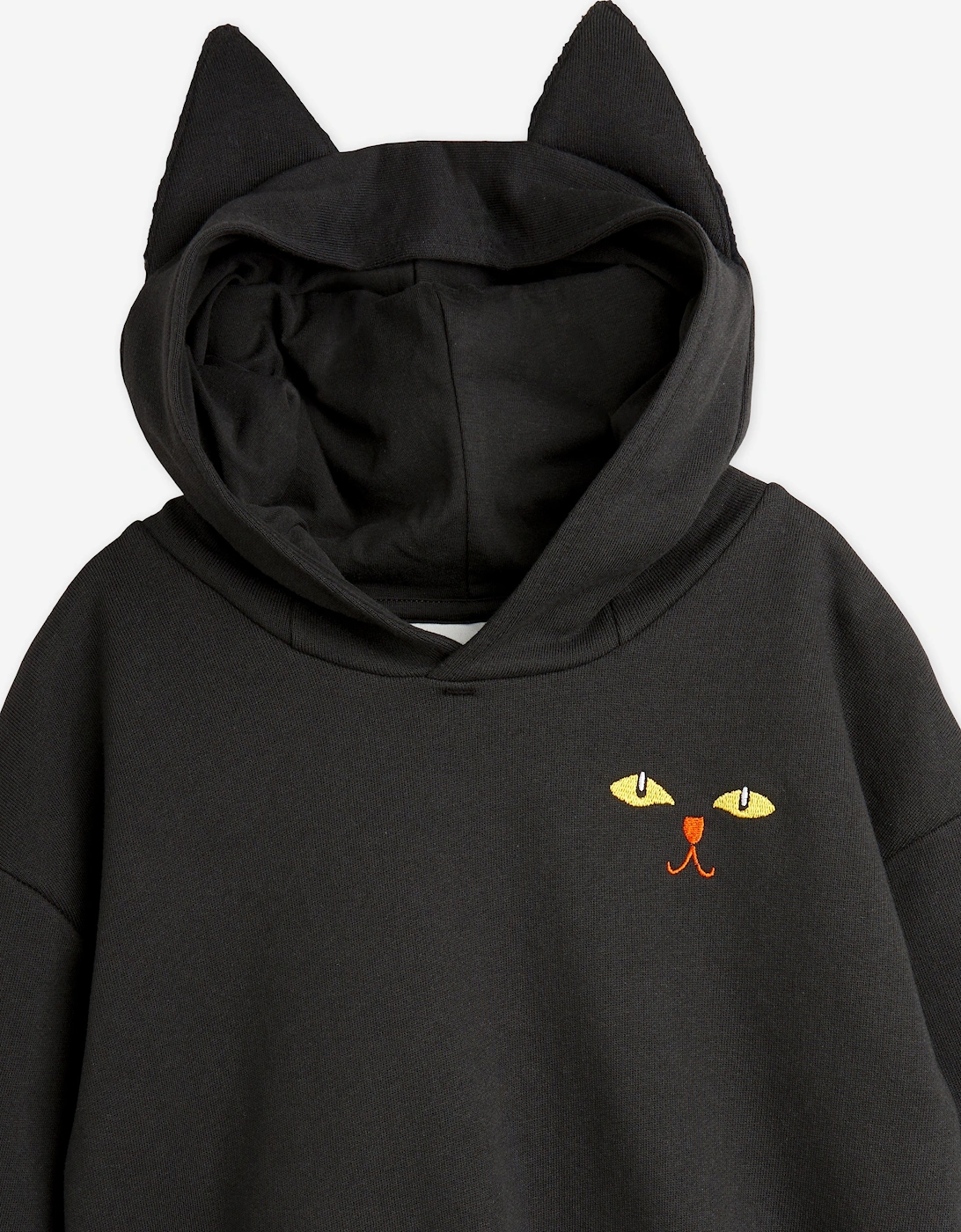 Mini Rodini Kids Cats Eyes Hoodie in Black