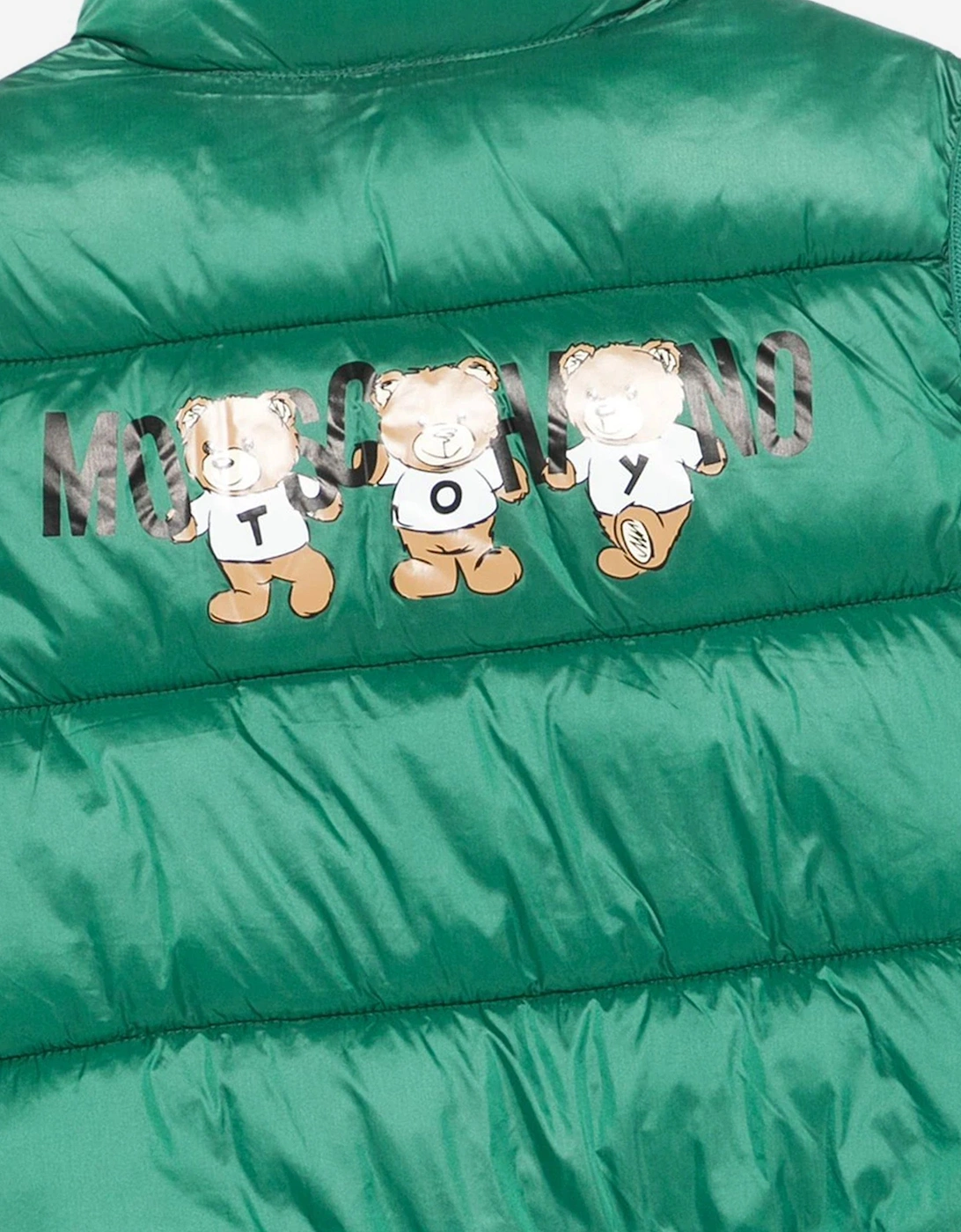 Moschino Kids Bear Logo Gilet in Green