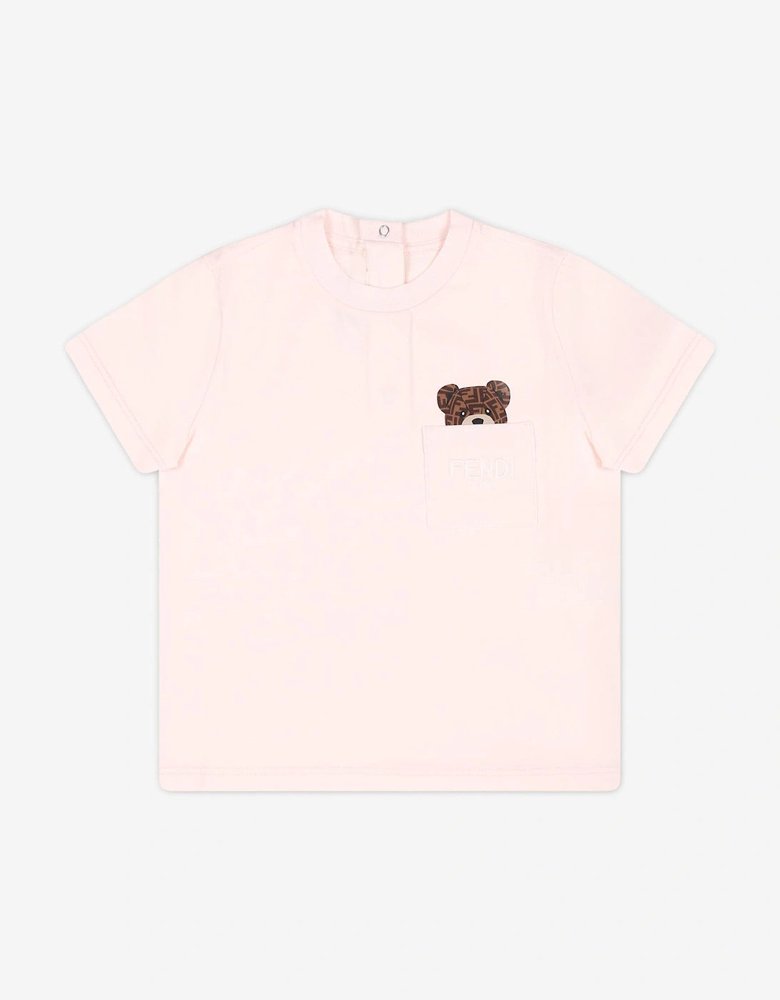Fendi Baby Girls Logo T-Shirt in Pink