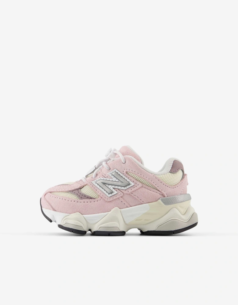 New Balance Girls 9060 Bungee Lace Trainers in Pink