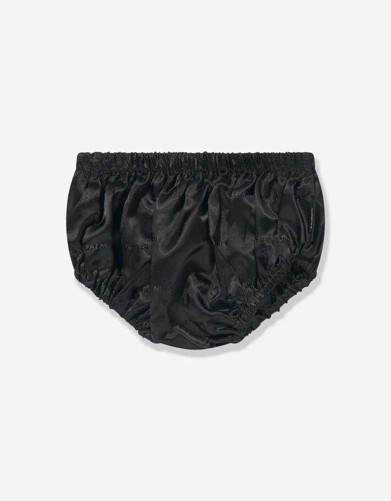 Balmain Baby Girls Dress With Knickers in Black