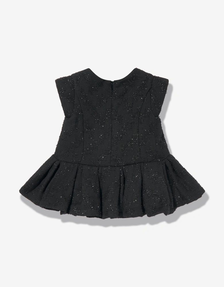 Balmain Baby Girls Dress With Knickers in Black
