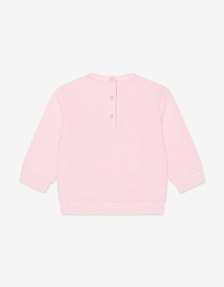 Fendi Baby Girls Logo Sweatshirt in Pink