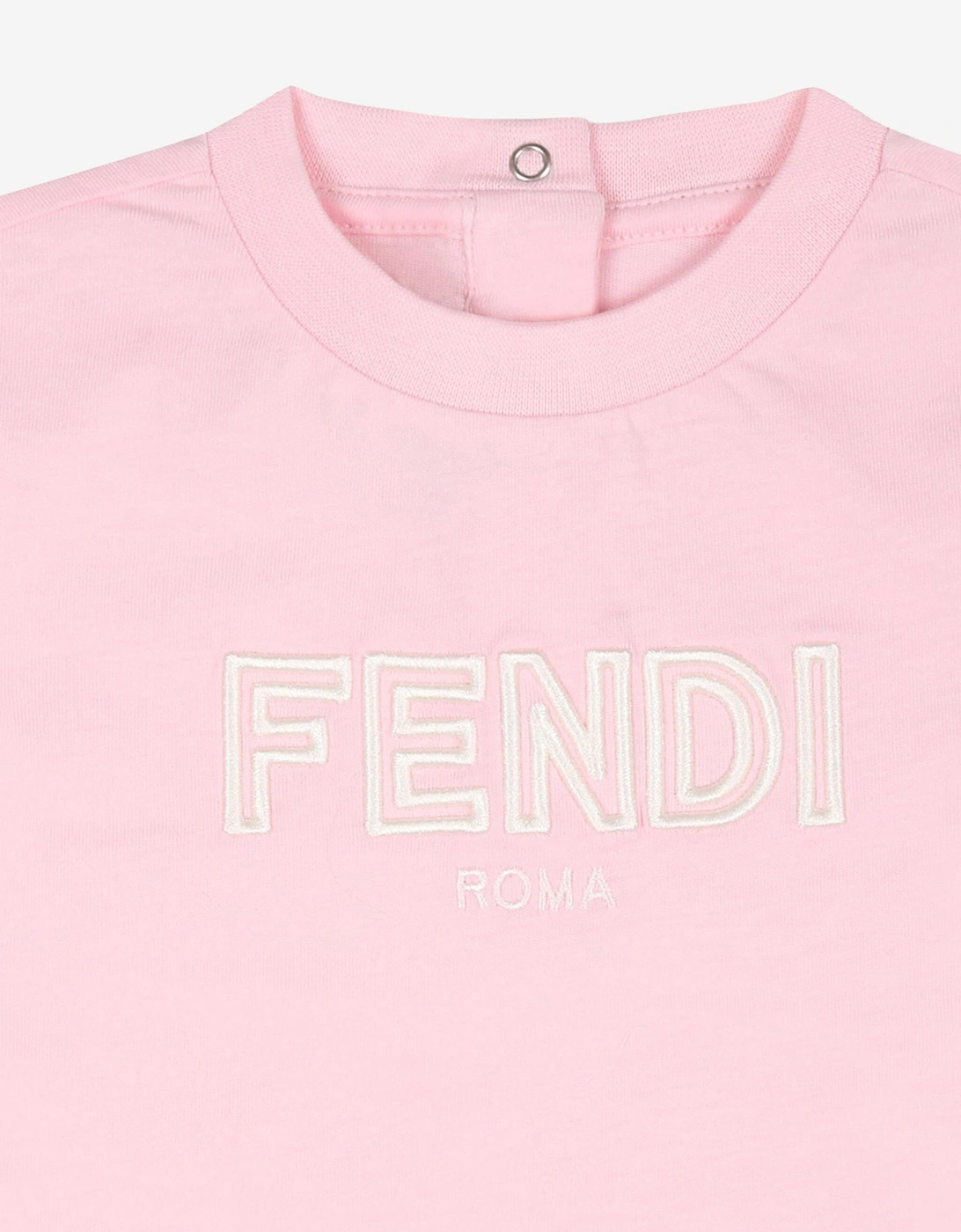 Fendi Baby Girls Logo T-Shirt in Pink