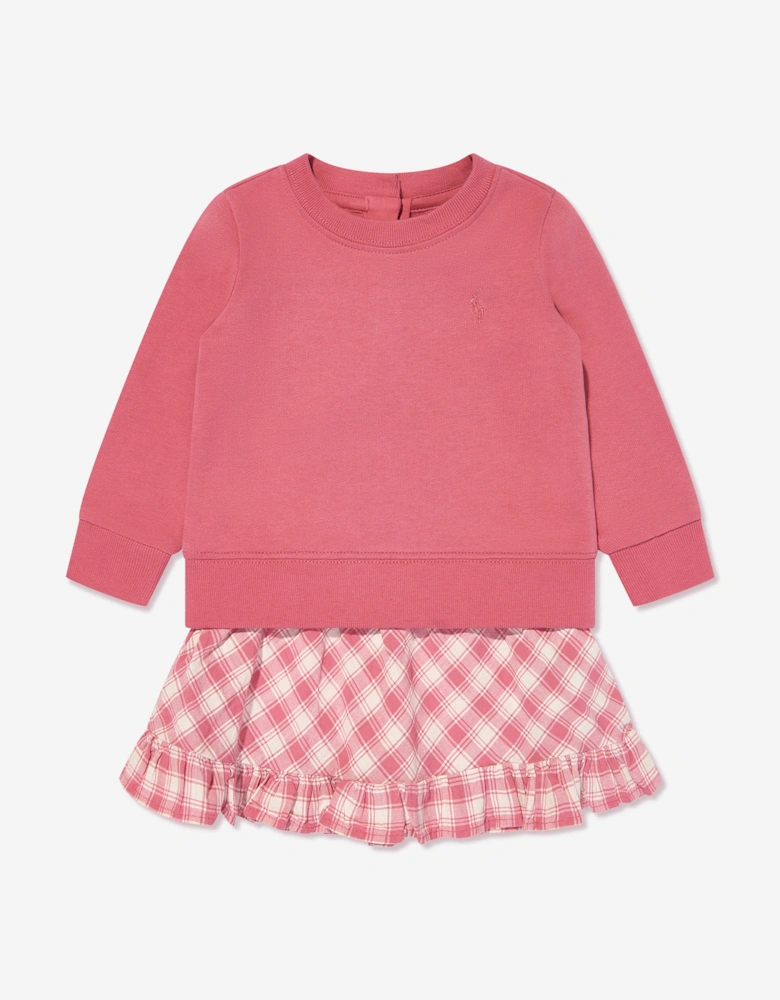 Ralph Lauren Baby Girls Sweater Dress in Pink
