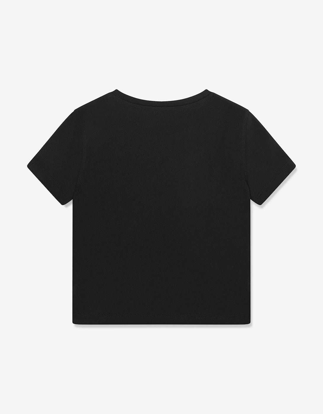 Diesel Girls Oval D Logo T-Shirt in Black