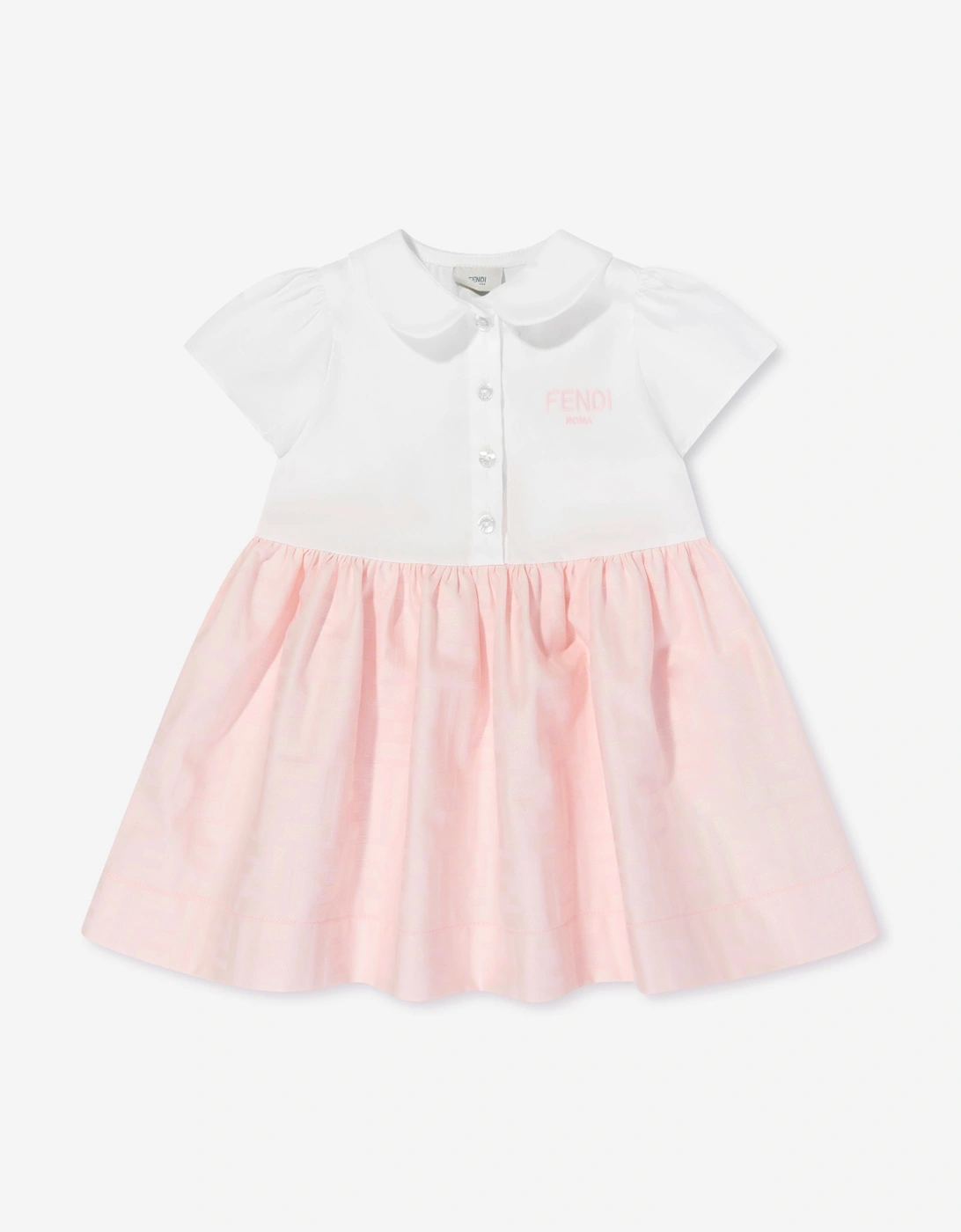 Fendi Baby Girls FF Logo Dress in Pink