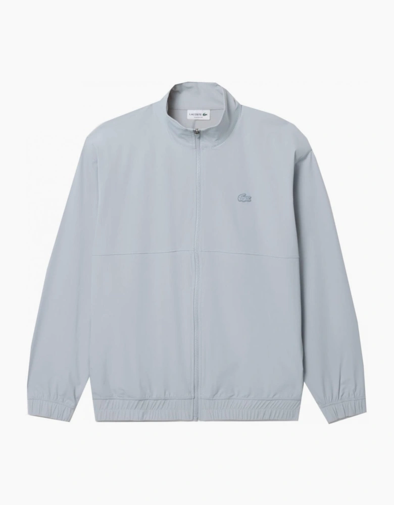 Lacoste Men's Blue Grey Stretch Commuter Track Jacket