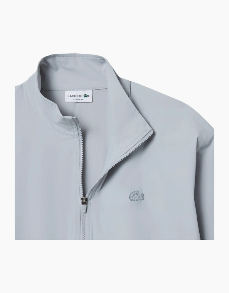 Lacoste Men's Blue Grey Stretch Commuter Track Jacket