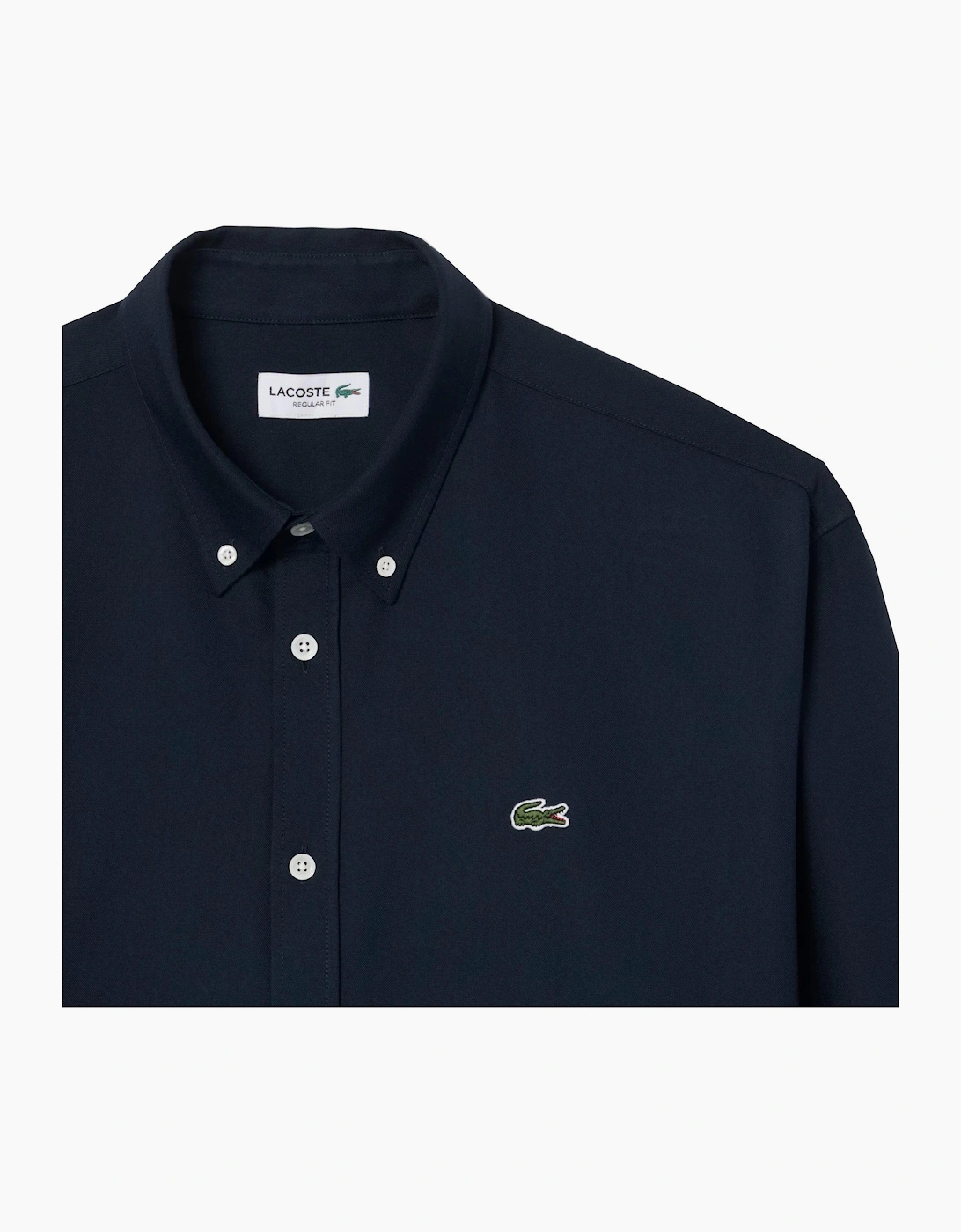 Lacoste Men's Navy Blue Regular Fit Oxford Shirt