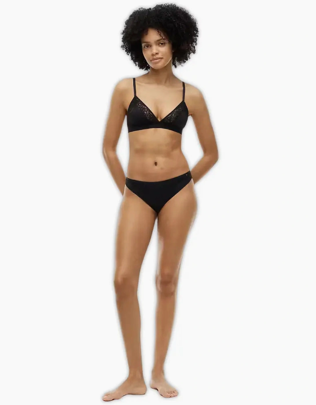 TH Comfort Lace Triangle Bra, Black