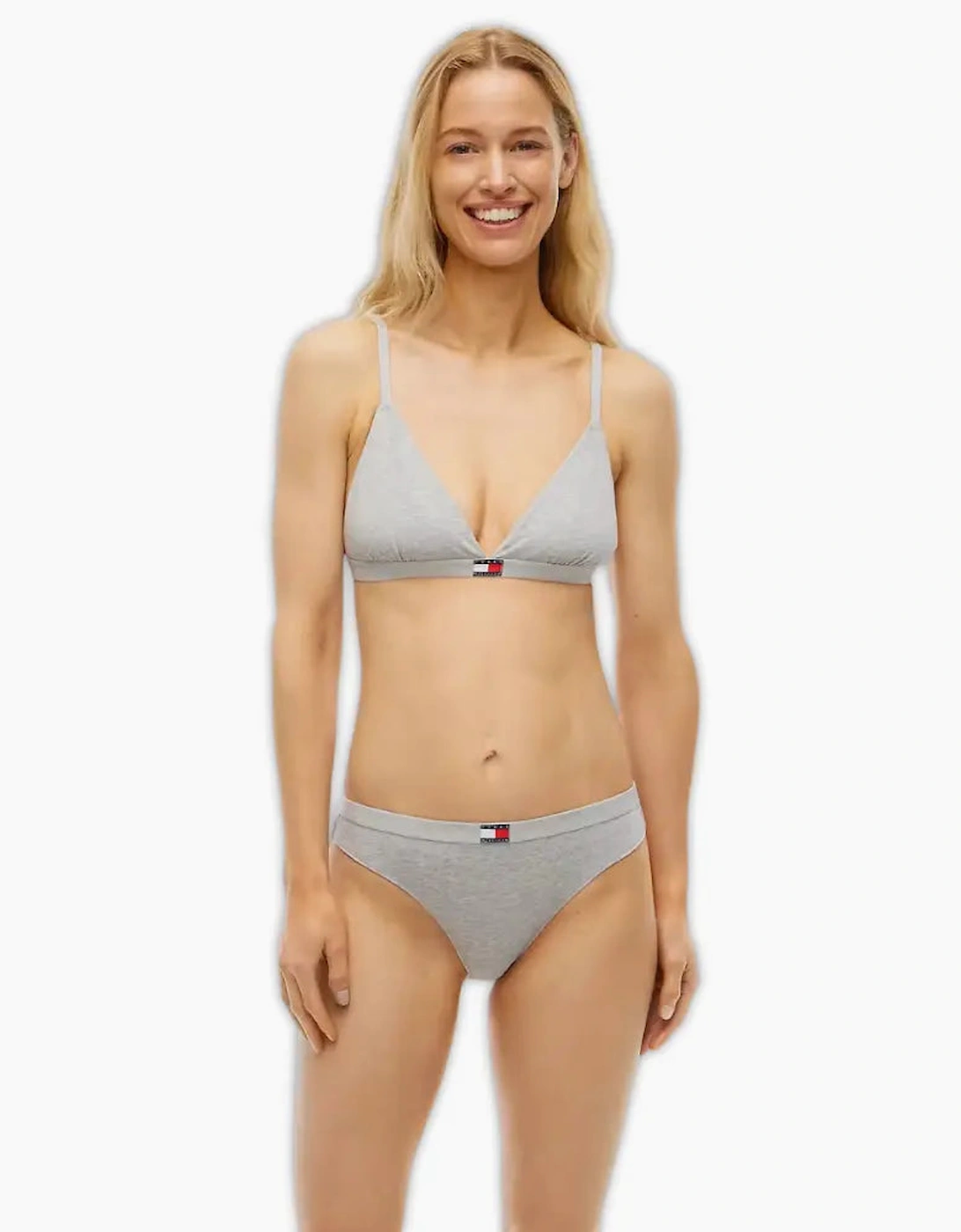 3-Pack TH Heritage Triangle Bras, Black/White/Grey