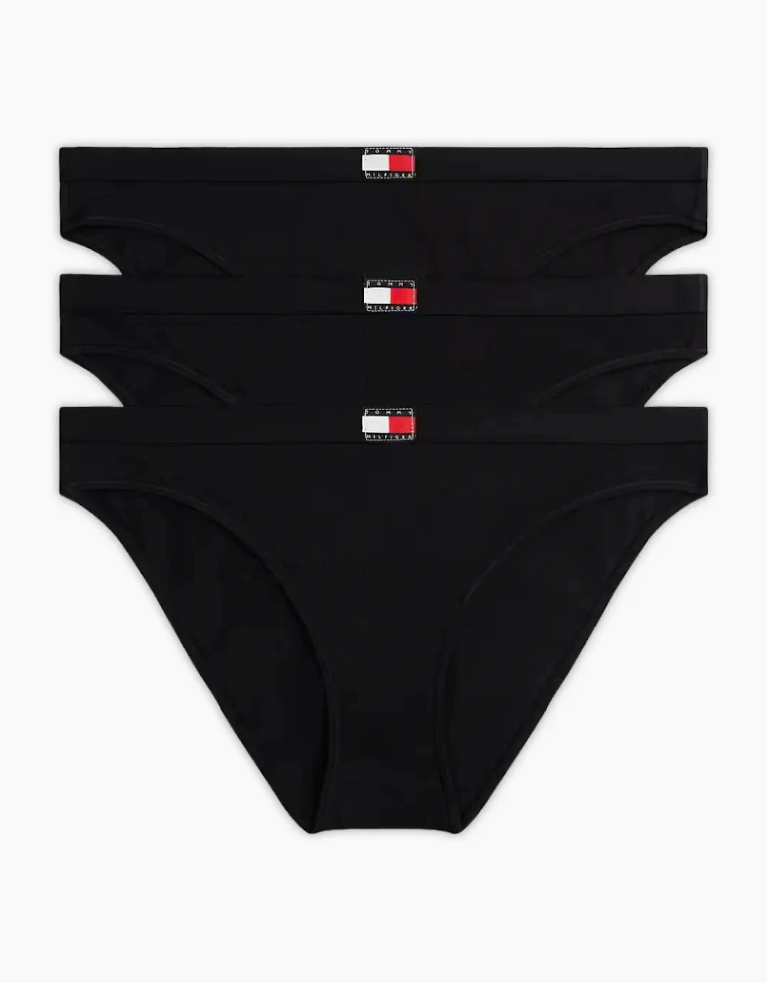 Tommy Hilfiger Women's 3-Pack TH Essentials Bikini Briefs, Black - Size: 14