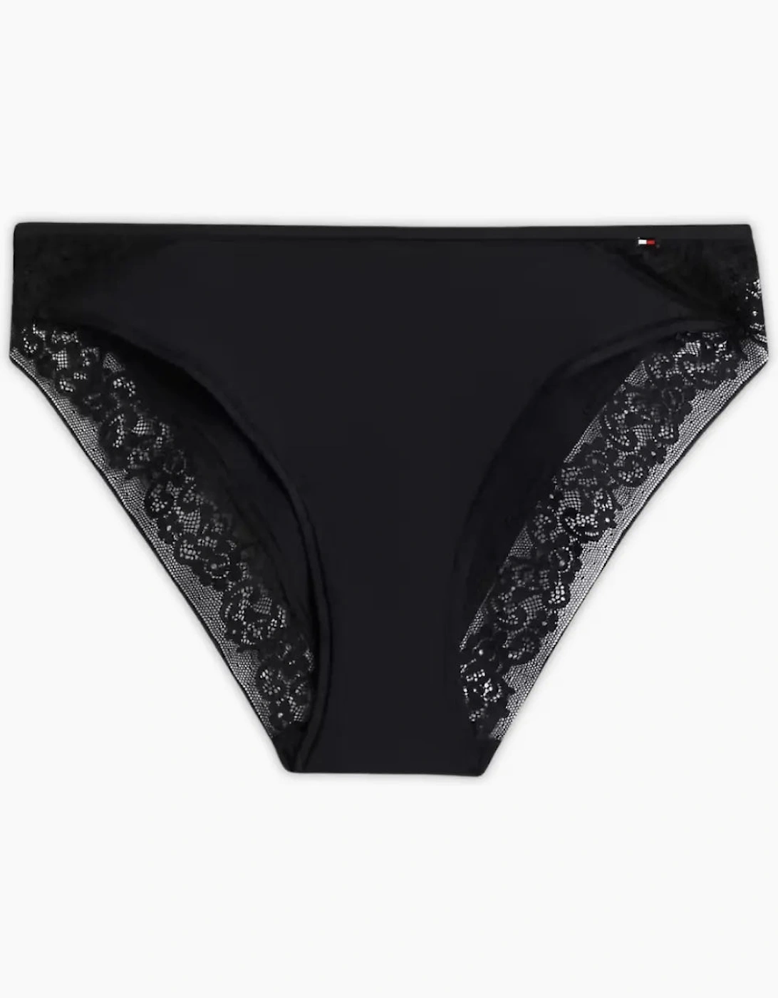 Tommy Hilfiger Women's TH Comfort Lace Bikini Brief, Black - Size: 8