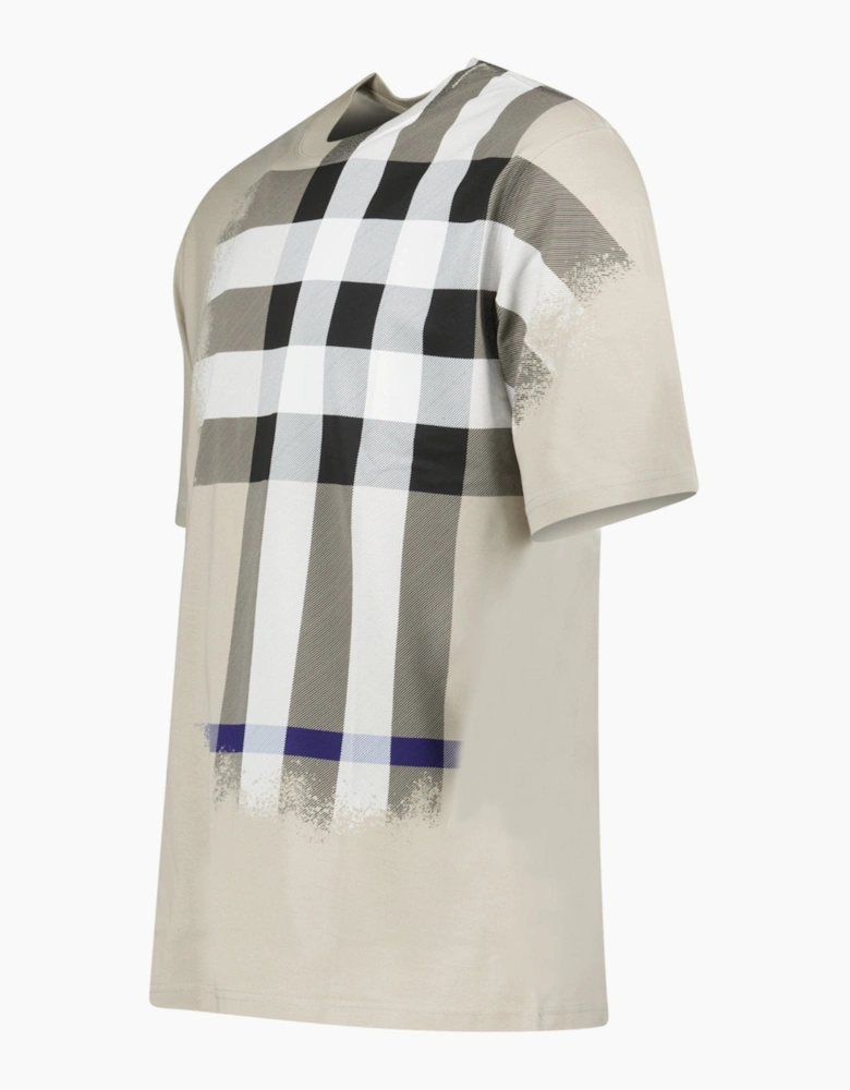 Burberry Ellison Check Print T-Shirt in Lichen