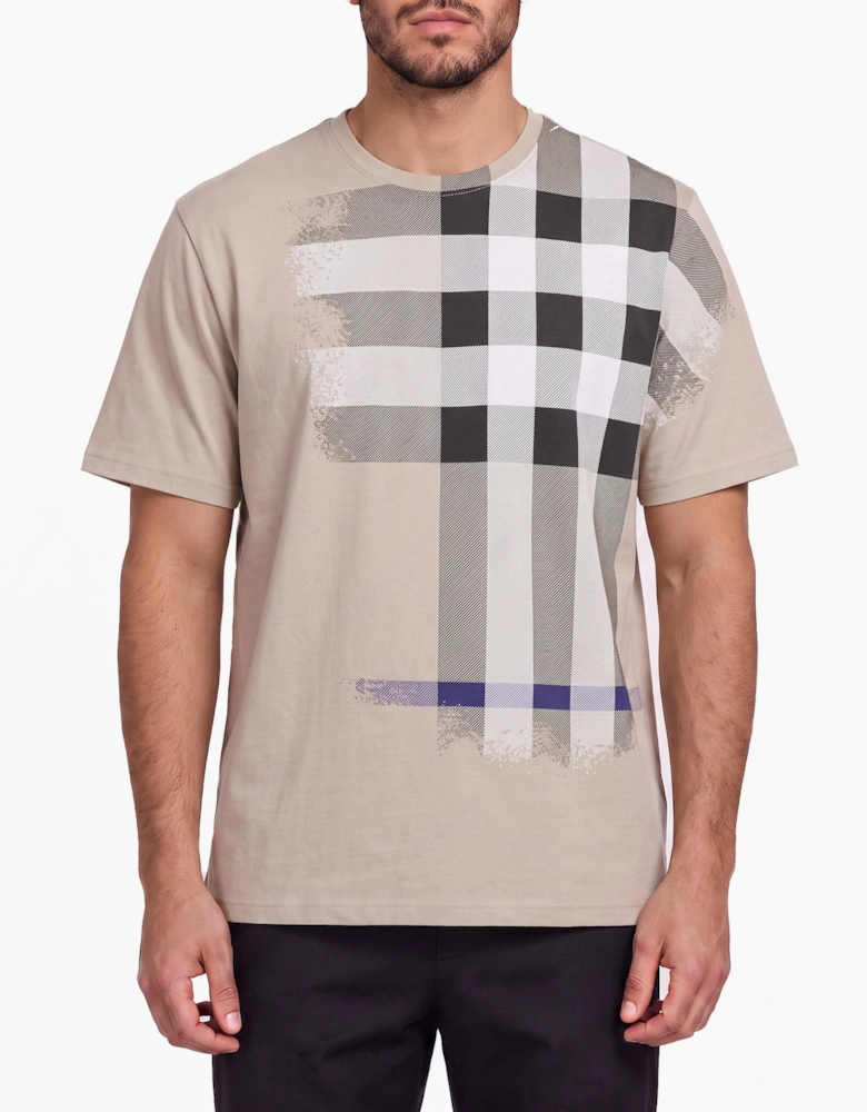 Burberry Ellison Check Print T-Shirt in Lichen