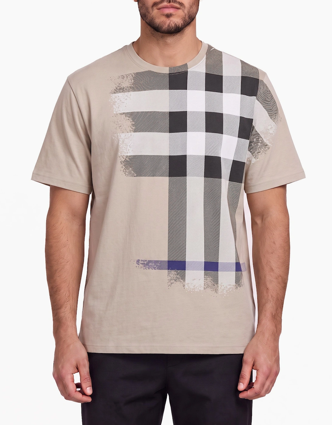 Burberry Ellison Check Print T-Shirt in Lichen