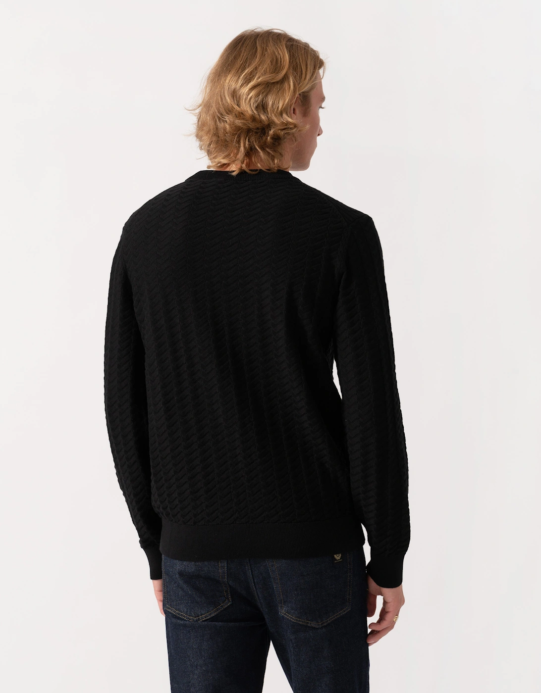 HUGO Simond Mens Crew Neck Jumper - Black 001
