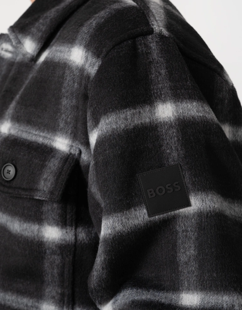 BOSS Orange Losky Mens Long Sleeve Check Shirt - Black 001