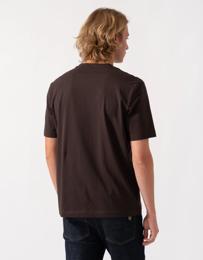 BOSS Orange TChup Mens Crew Neck Small Logo T-Shirt - Dark Brown 207