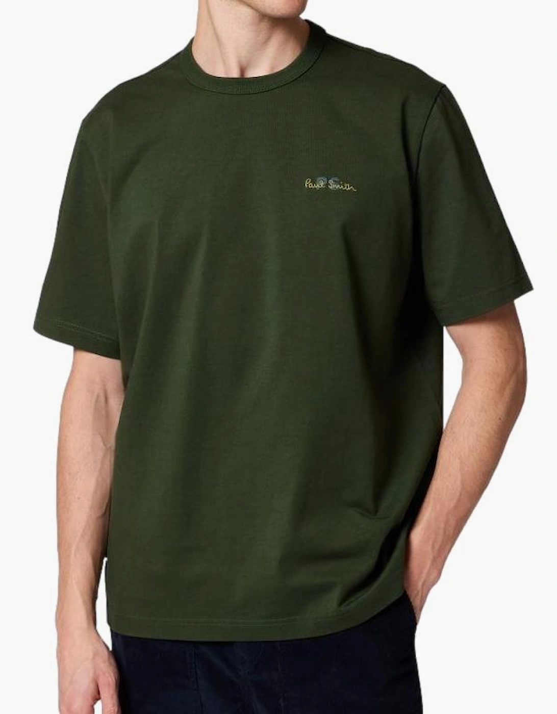 PS Paul Smith Oversized Embroidered PS  T-Shirt 38A Green