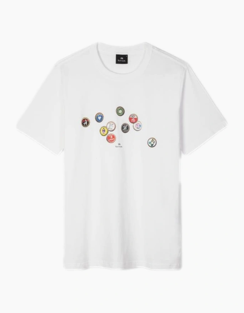 PS Paul Smith Reg Fit Bottle Tops T-Shirt 01 WHITE