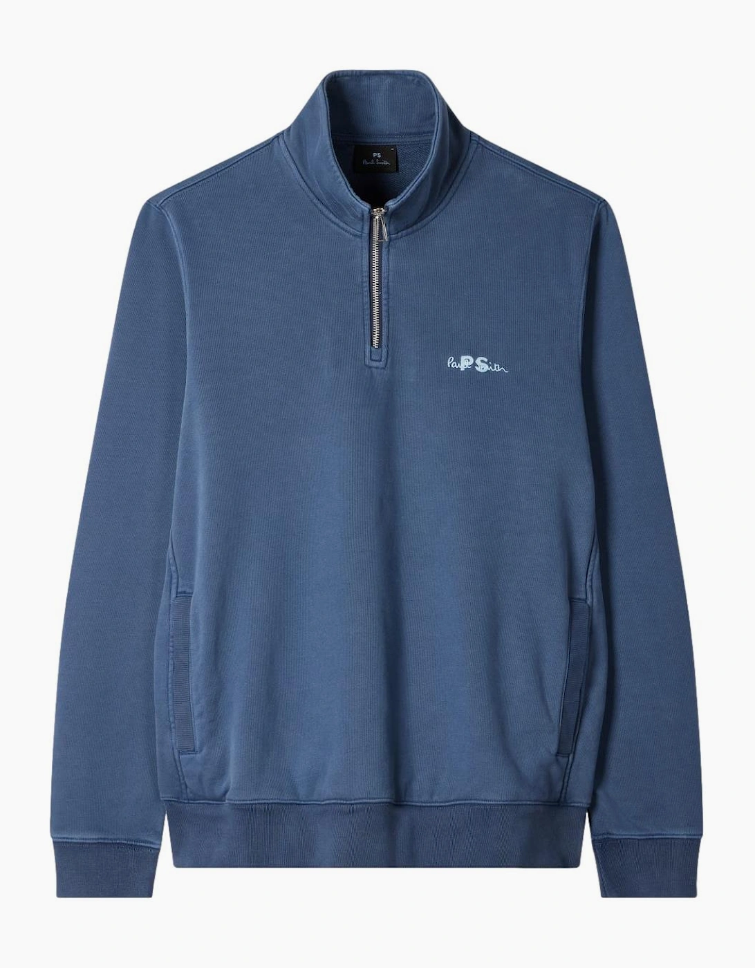 PS Paul Smith Quarter Zip PS Embr. Sweatshirt 46 Indigo