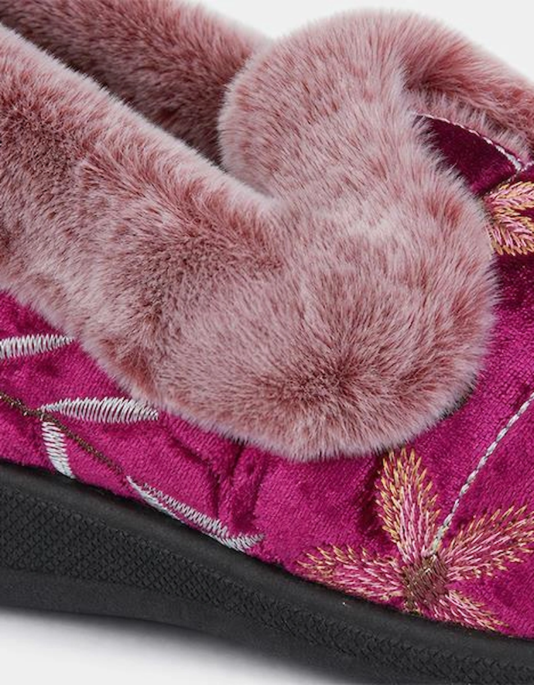 Jo & Joe MABEL Womens Full Slippers Burgundy