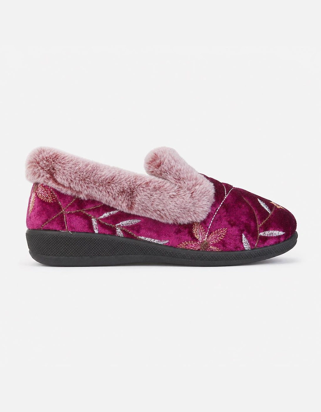 Jo & Joe MABEL Womens Full Slippers Burgundy