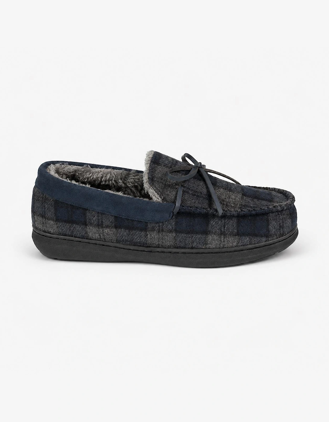 BUDE/NAVY BUDE Mens Moccasin Slippers Navy