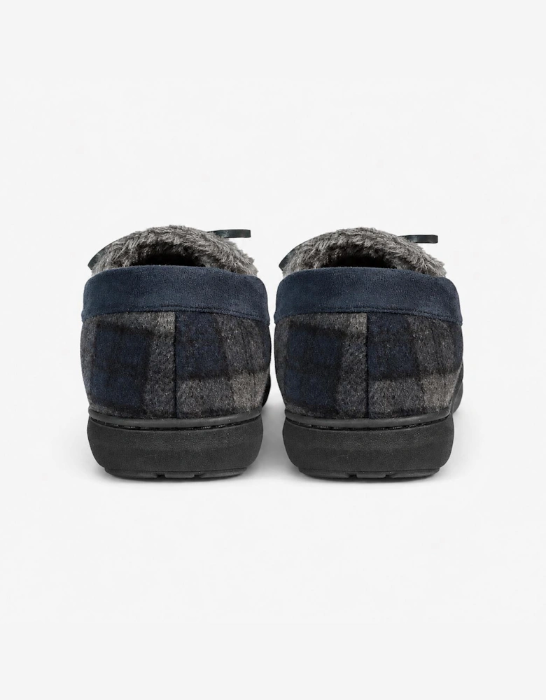 BUDE/NAVY BUDE Mens Moccasin Slippers Navy