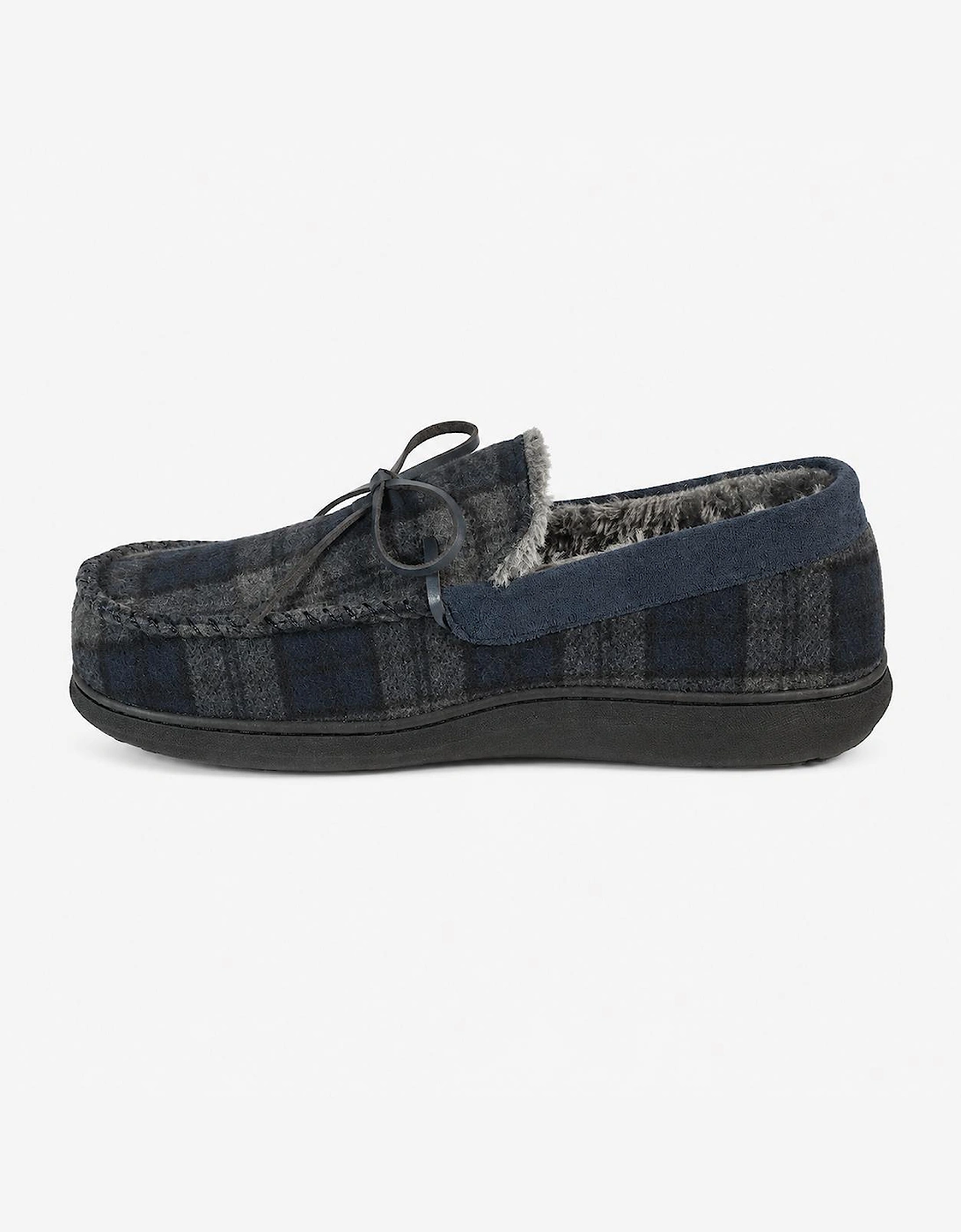 BUDE/NAVY BUDE Mens Moccasin Slippers Navy