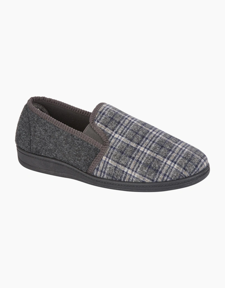 Jo & Joe EAMON Mens Full Slippers Grey