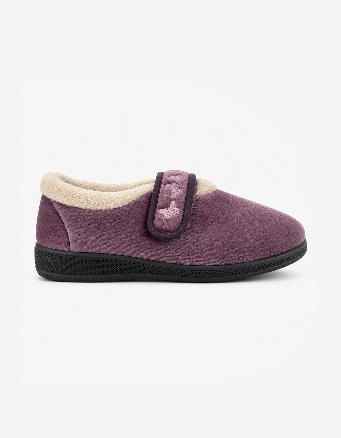 Jo & Joe MATILDA Womens Touch Fasten Slippers Lilac